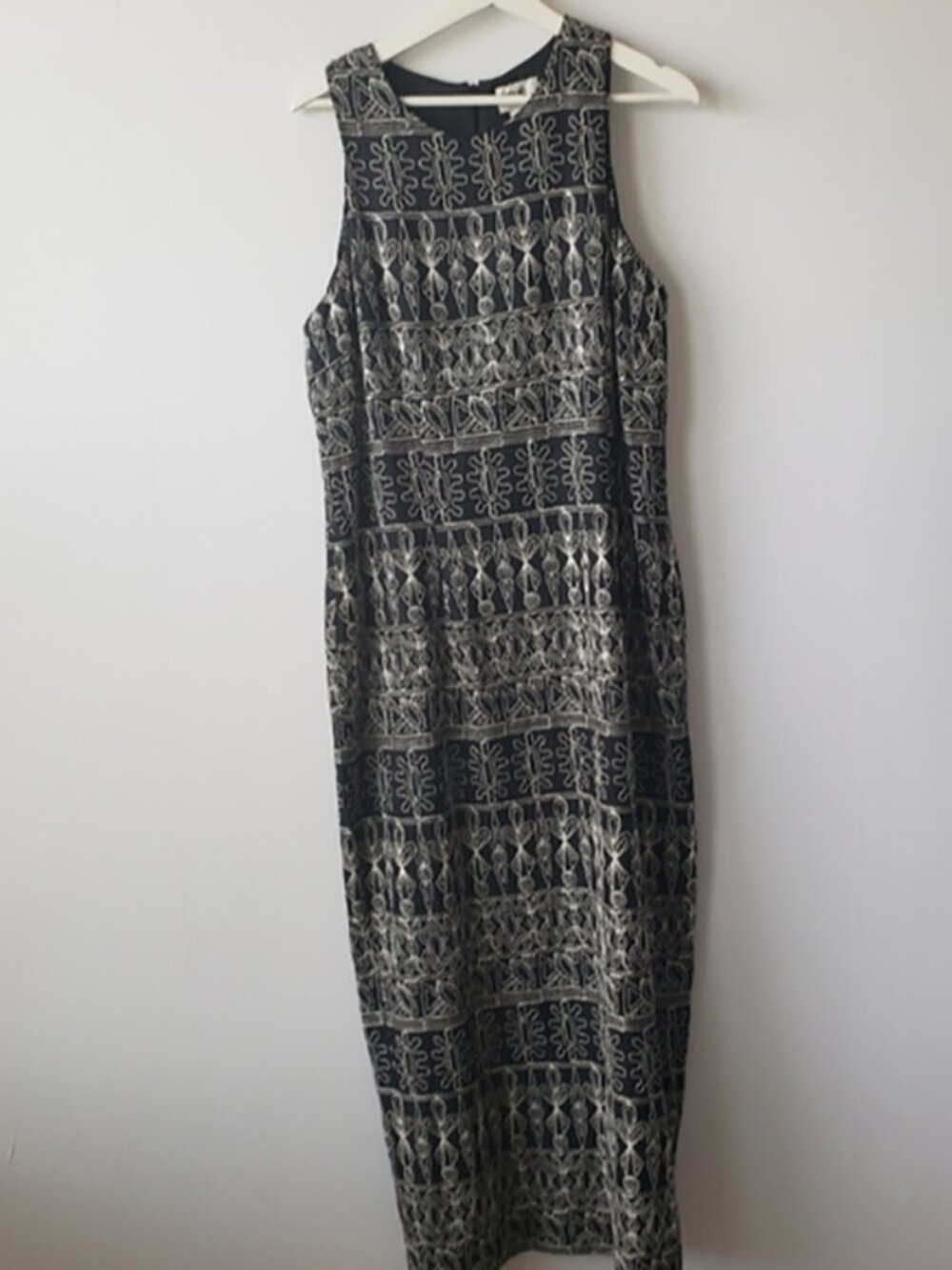 J.B.S LTD black and white embellished sleeveless dress size 16